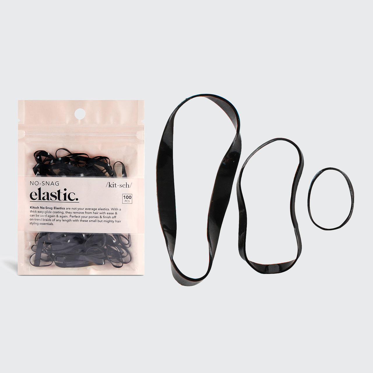 No-Snag Elastic 100pc (Black)