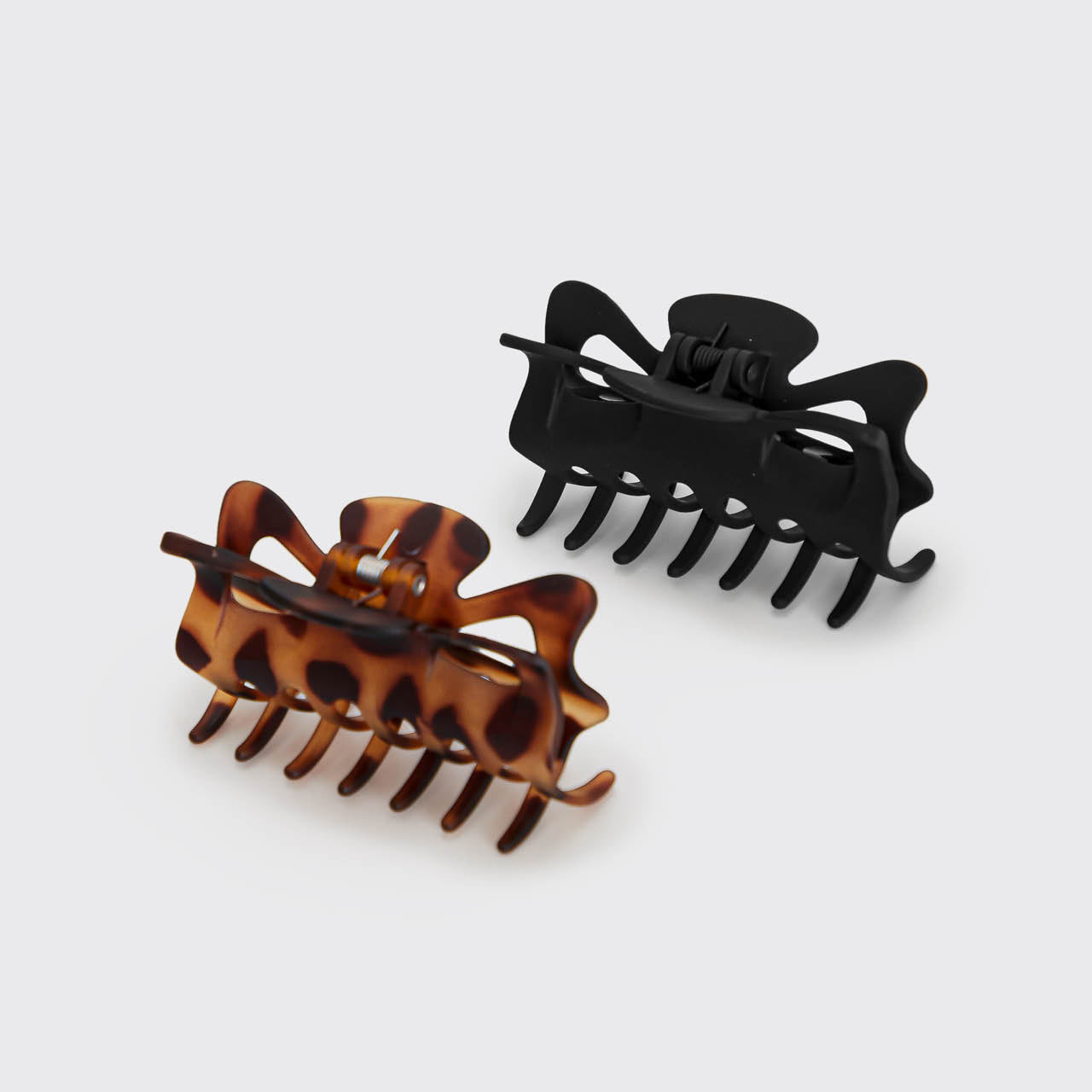 Large Claw Clips 2pc Set - Black & Tort