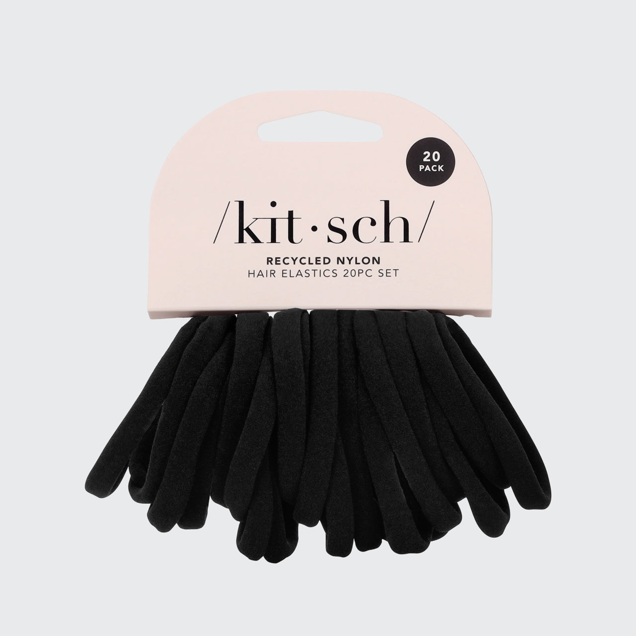 Elastic Hair Ties 20 Pack - Black