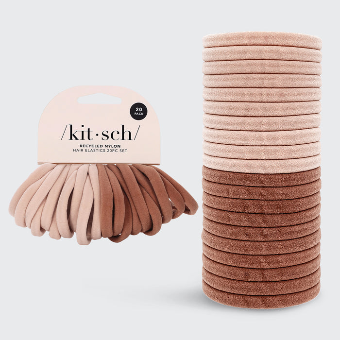 Elastic Hair Ties 20 Pack - Blush