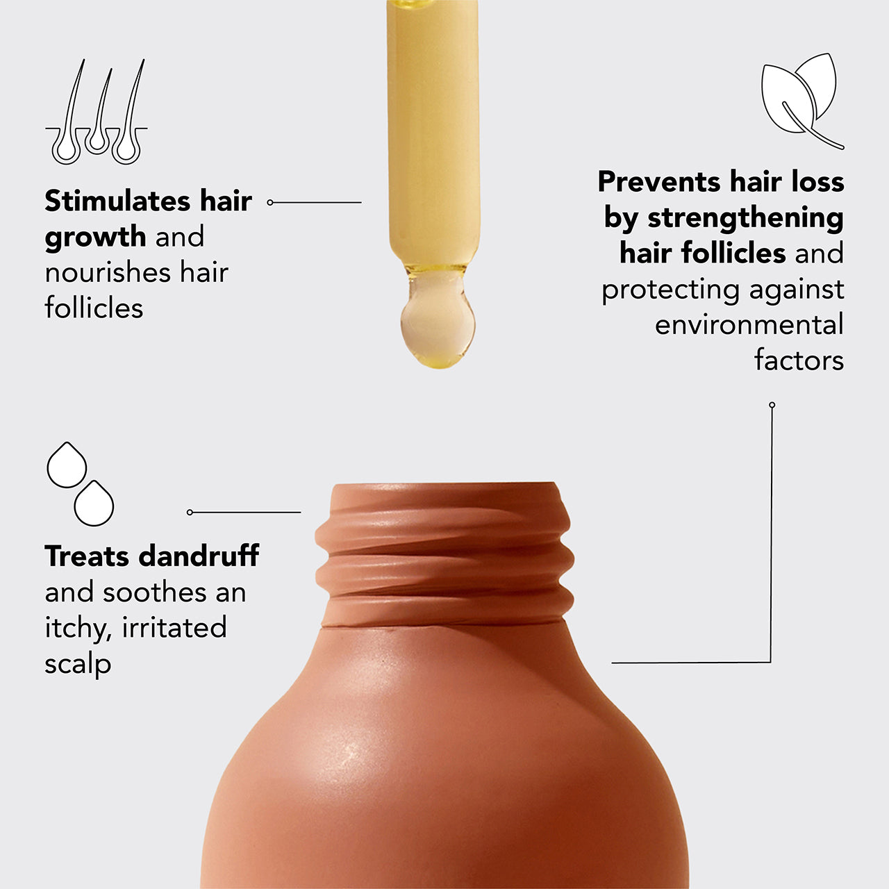 Applicatore di olio per il cuoio capelluto + pacchetto di olio di biotina