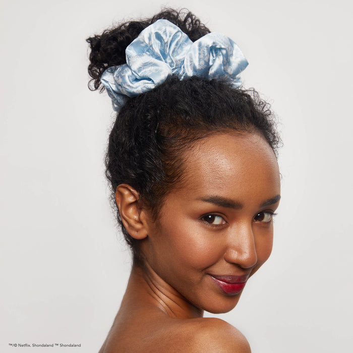 Bridgerton x Kitsch Satin-Kissen Scrunchies - Toile De Blue