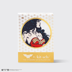 Wonder Woman x Kitsch Funda de almohada de satén - Believe In Wonder