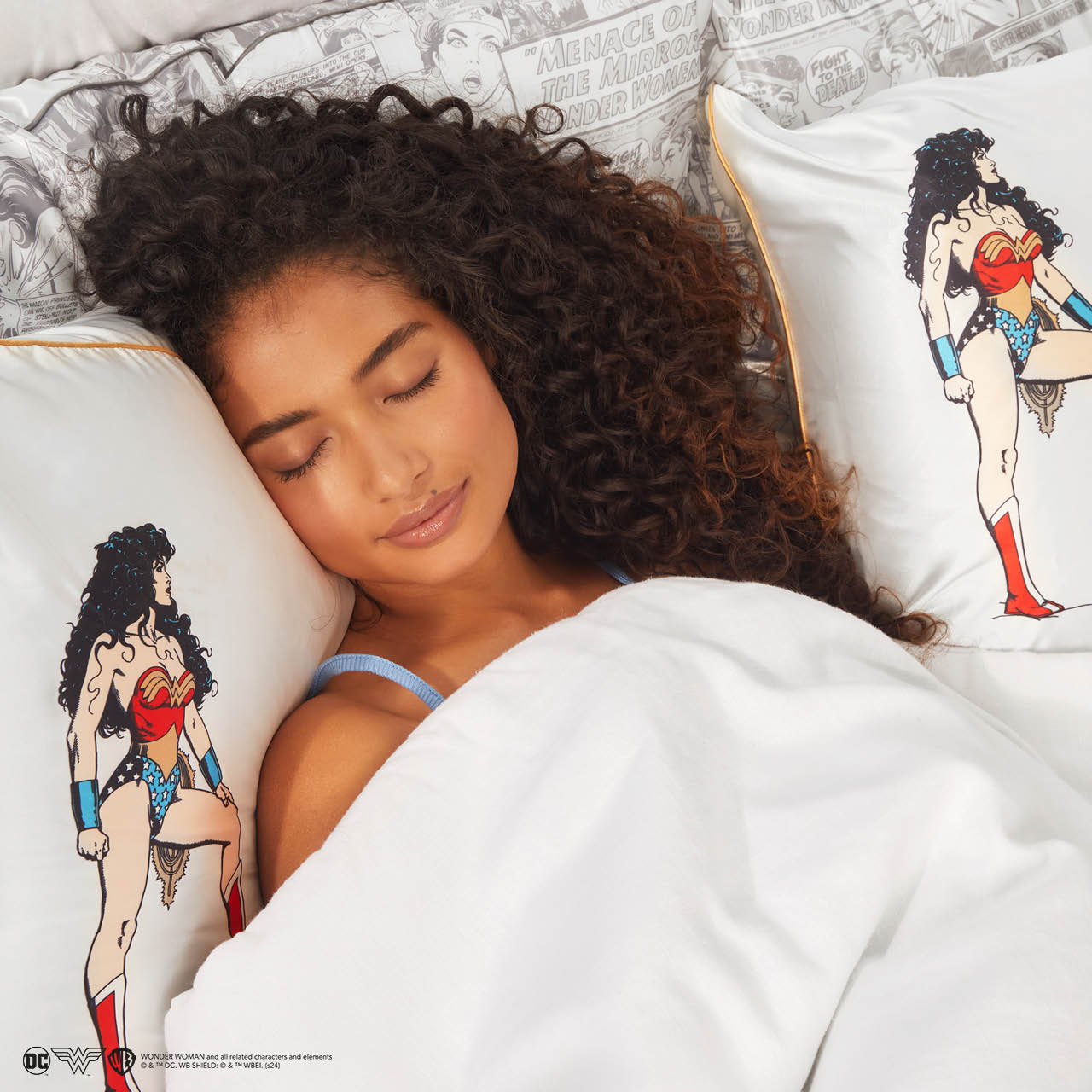 Wonder Woman x Kitsch Satin Kopfkissenbezug - Believe In Wonder