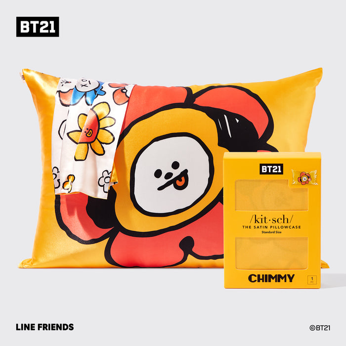 BT21 x Kitsch Σατέν μαξιλαροθήκη Standard - Chimmy