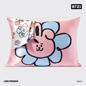 غطاء وسادة ساتان من BT21 يلتقي Kitsch - COOKY