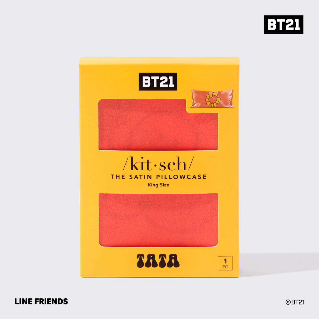 BT21 x Kitsch Funda de almohada King - TATA