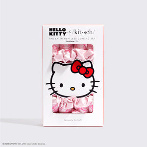 Conjunto de cachos sem calor Hello Kitty x Kitsch XL - Pink Hello Kitty Faces