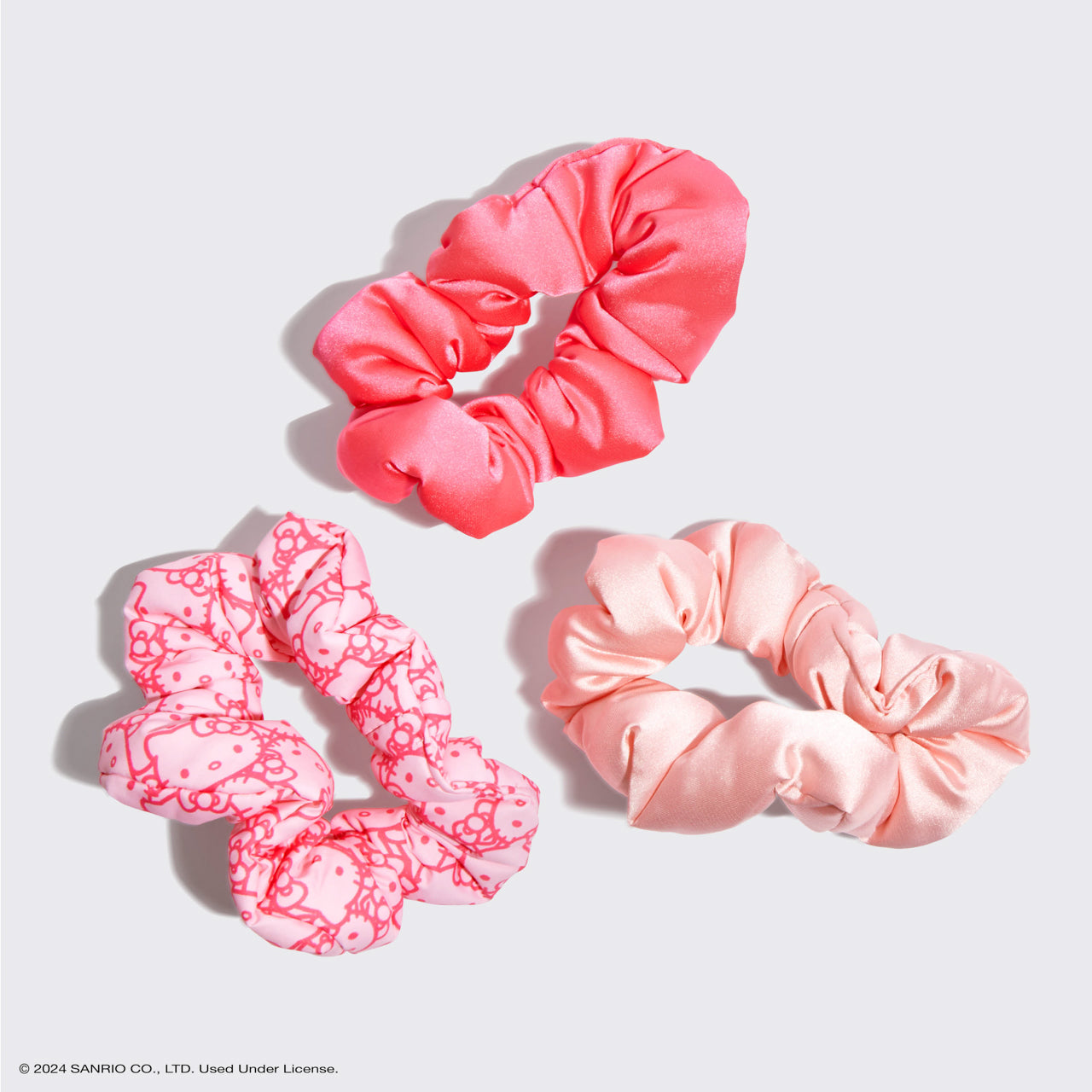 Hello Kitty x Kitsch gerecyclede stof Puffy Scrunchies 3-delige set