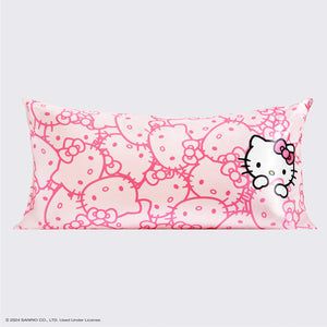 Hello Kitty x Kitsch Kopfkissenbezug König - Rosa Hello Kitty Gesichter