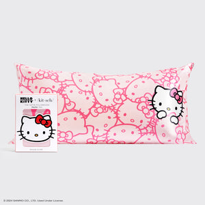 Hello Kitty x Kitsch Kopfkissenbezug König - Rosa Hello Kitty Gesichter