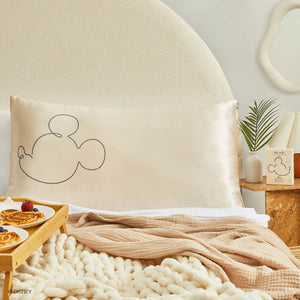 Kitsch x Mickey and Minnie King Pillowcase Bundle - Cream