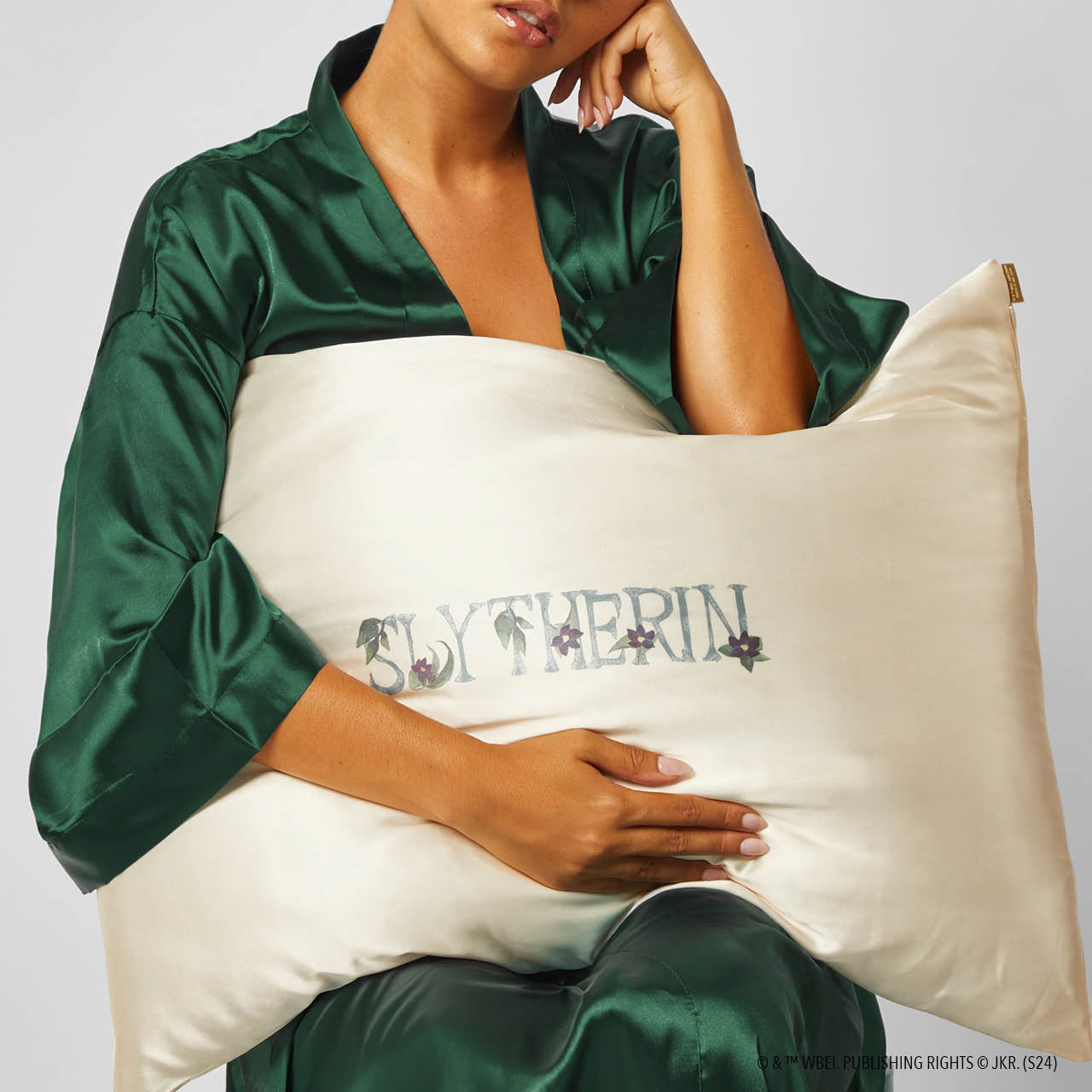 Harry Potter x Kitsch Satijnen Kussensloop King - Slytherin