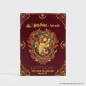 Harry Potter x Kitsch Satin Pillowcase King - Gryffindor