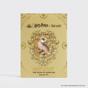 Harry Potter x Kitsch Satin-Kissenbezug King – Hufflepuff