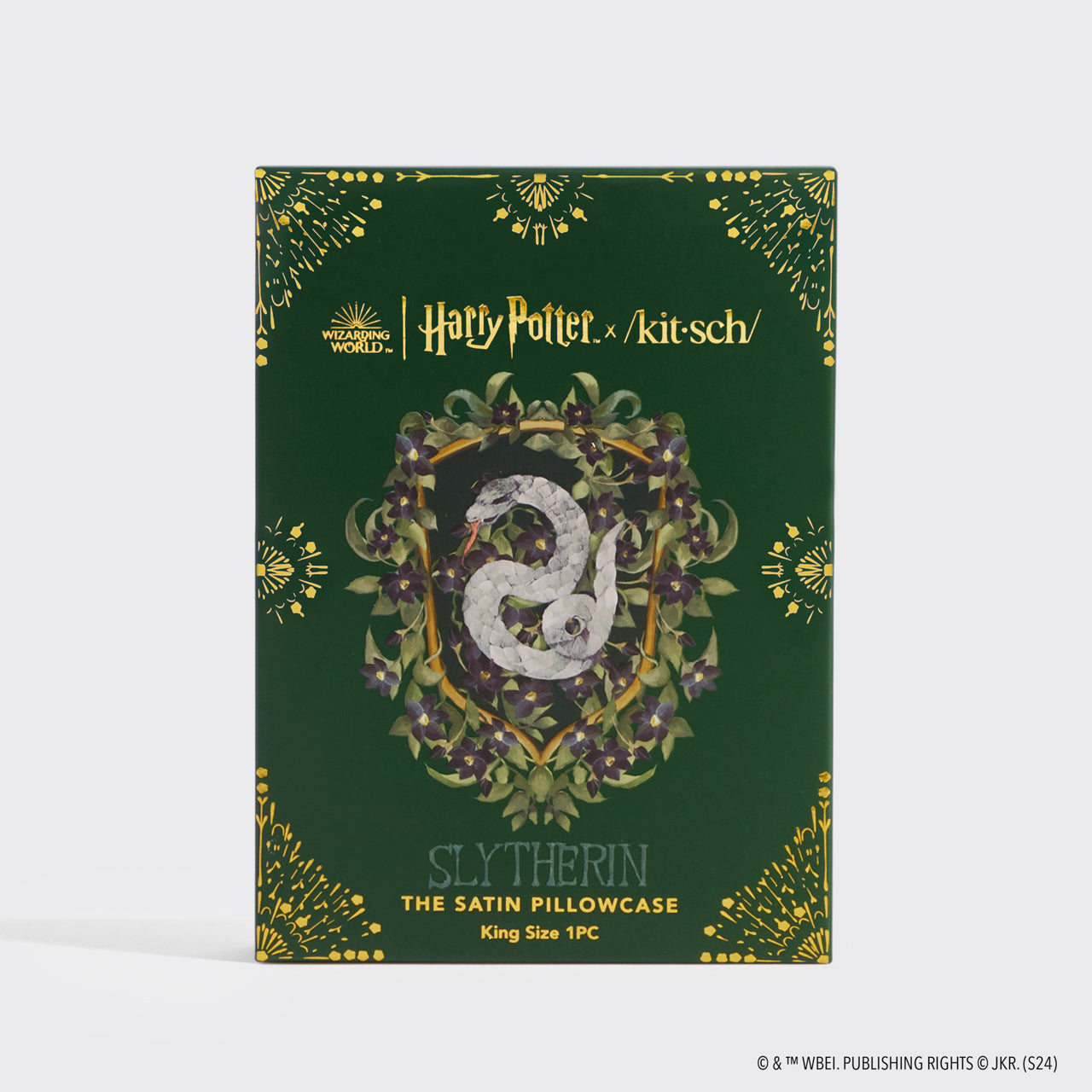 Harry Potter x Kitsch Satijnen Kussensloop King - Slytherin