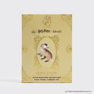 Kitsch x Harry Potter Satin Wrapped Hair Towel - Hufflepuff