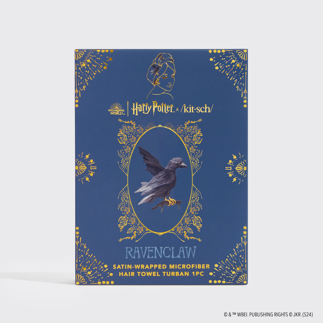 Harry Potter x Kitsch Satijn Ingewikkelde Haarhanddoek - Ravenclaw