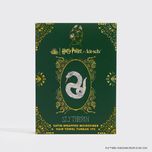 Kitsch x Harry Potter Serviette à cheveux enveloppée de satin - Serpentard