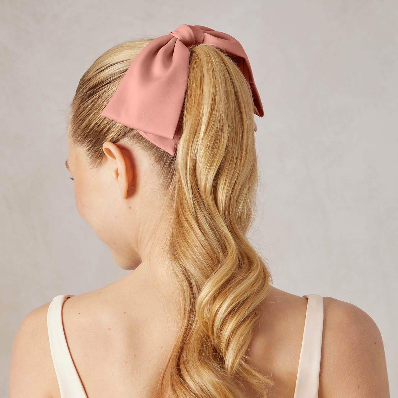 Recycled Fabric Bow Hair Clip - Rosewood