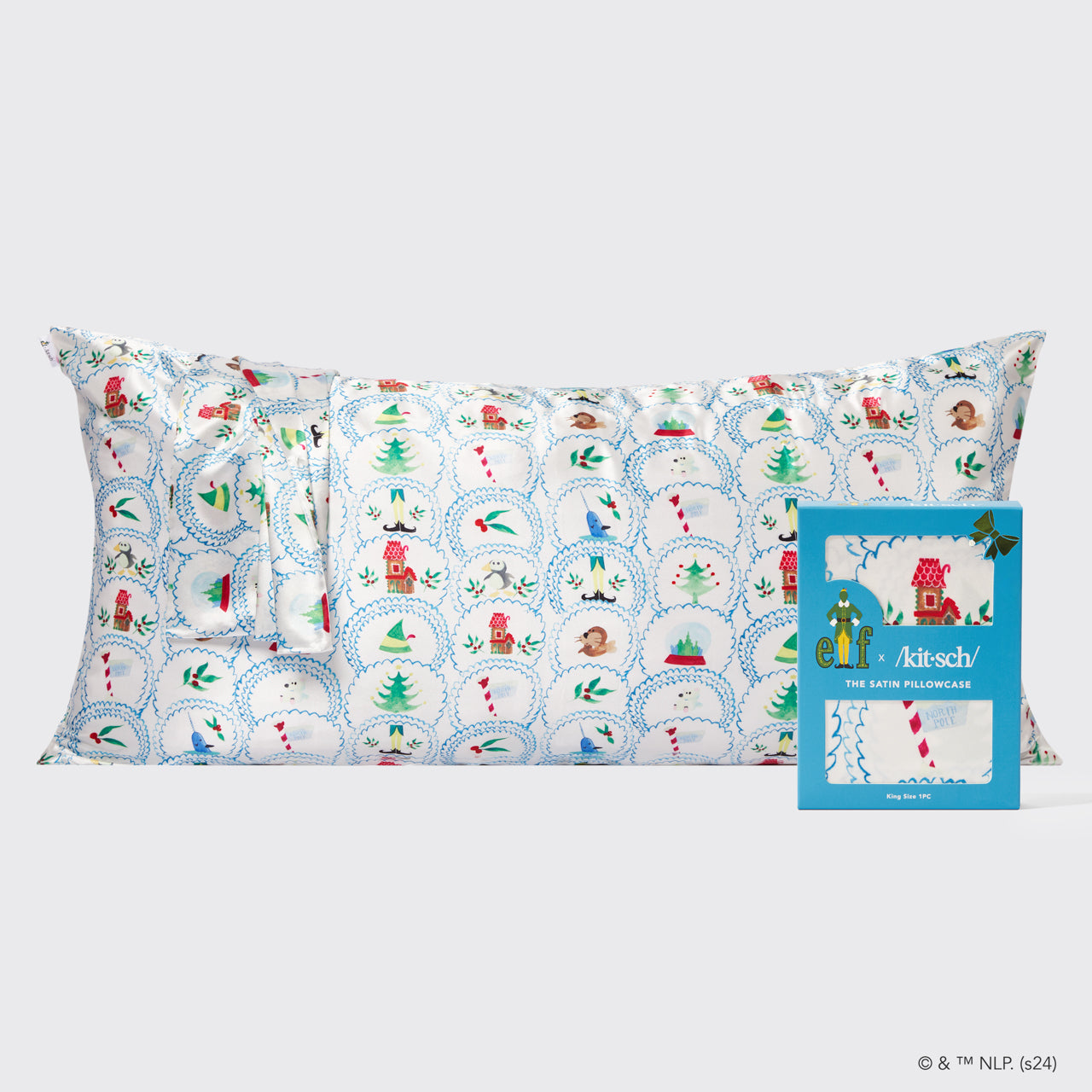 Elf x Kitsch Satin Pillowcase King - North Pole