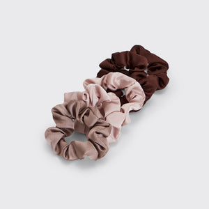 Satin Sleep Scrunchies 5pk - Cameo