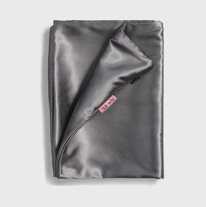 Satin Pillowcase - Charcoal Grey - KITSCH